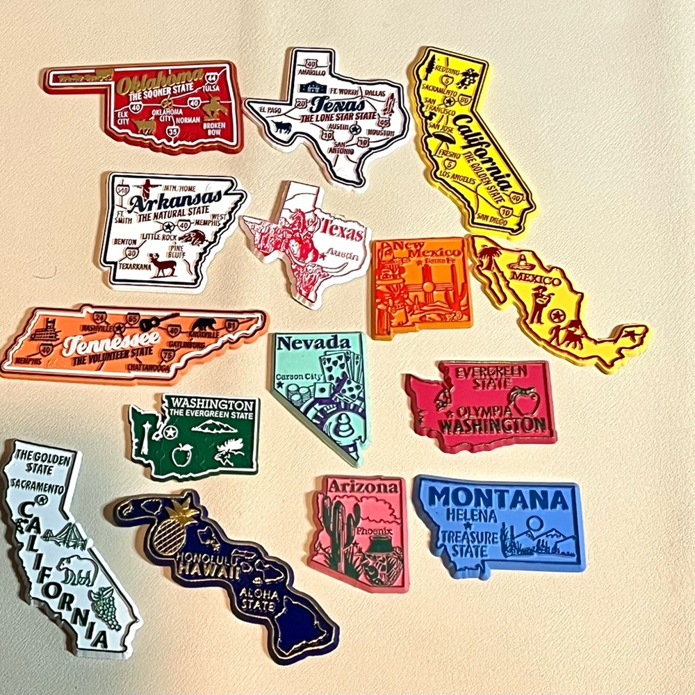 Colorful State Souvenir Magnets